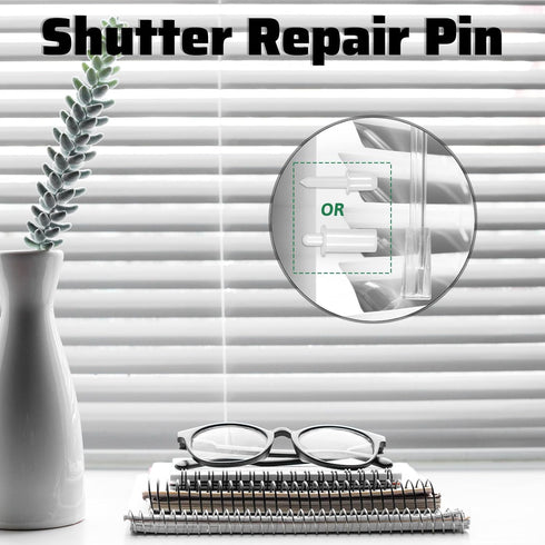 Alrhso 40 Pcs Shutter Repair Pins Spring Loaded Replacement Repair Pins Shutter Fasteners for Blind Slats Windows