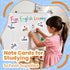 WAYISUL 600 Count 3x5 Inch White Index Cards with Ring, Heavy Weight Flash Cards, Note Taking Supplies, Portable Note