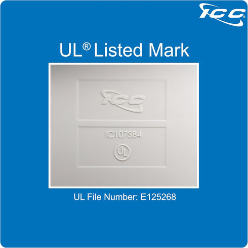 4 IC107SB4WH ICC Port Surface Mount Box in White, Works with Slim and Wide Profile Keystone Jacks (Sold Separately)