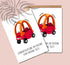 BPKDesigns 5 7 Inches Congratulations Passing Driving Test Card - Funny Toy Car Greeting Card - Blank Inside - x