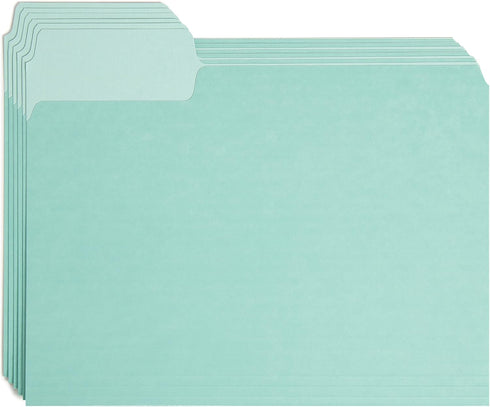 U Brands File Folders Set - Office Supplies with Super Tabs, FSC Certified, 48 Count