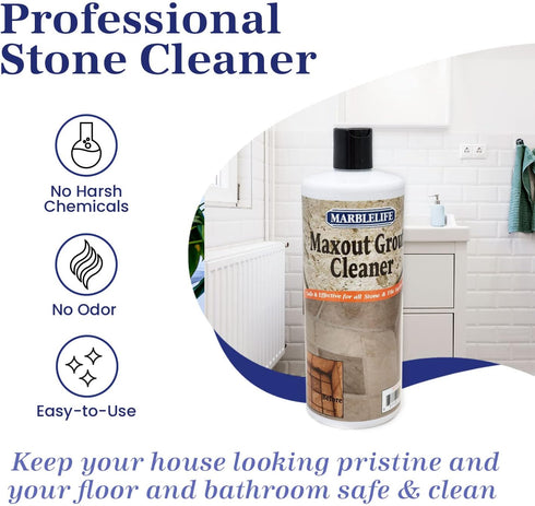 32oz Marblelife Maxout Deep Grout Cleaner, Powerful Tile and Floor Cleaning Liquid, Ready to Use