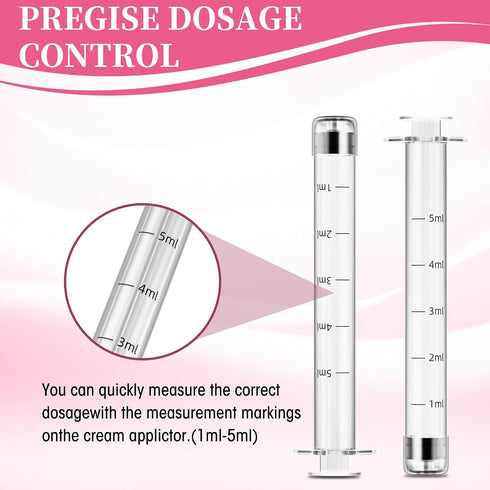 5ml 60 Pack Disposable Vaginal Applicator Injector Vaginal Cream Applicators with Dosage Measurements, Fit Most