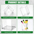 Tosstuki 40 Pack 2 Sets Clear Acrylic Pen Holder Size Pencil Cups Makeup Brush Holder Bookmark Organizer Stationery