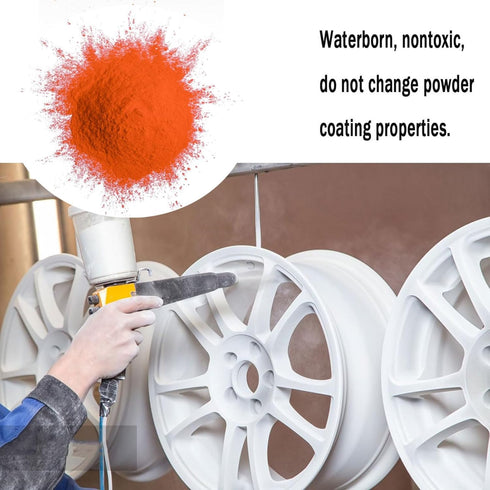 Powder Coating Powder - Perfect for Metal Surfaces, Car Paint, Building Materials, Steel Structures (Orange, 8 oz)