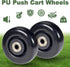 4" 1.26" 4 Inches 3/8" x Push Cart Wheels PU Caster Wheel Workbech Wheels, Grocery Cart Wheels, Replacement Just Wheels