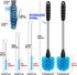 6 Pack Set, 14" 3 4-in-1 Holikme Brush Long Handle Stainless Steel Cleaner, Straw Brushes, Cleaning Brush for Water