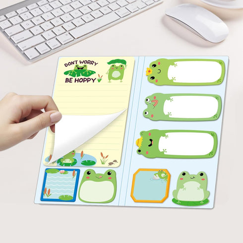 Frog Sticky Notes Set, Cute Sticky Notepads with 240 Sheets for Kids Office School Friends Holiday Gifts