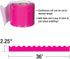 Carson Dellosa 36Ft of Hot Pink Bulletin Board Borders, 13 Strips of Scalloped Trim for Valentine's Day