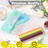 Fainne 36 Pieces Frosted Plastic Pencil Box, Bulk Plastic Pencil Case with Lid and Snap Closure for Office Supplies