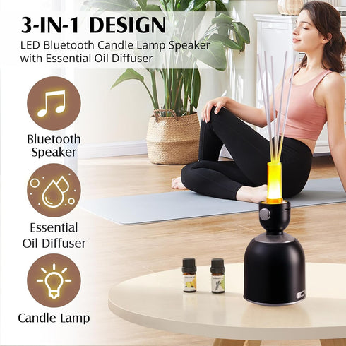 3 1 3 Gsou Aroma Oils Essential Diffusers - in Essential Oil Diffuser with Bluetooth Speaker | Colors Mood Lighting LED
