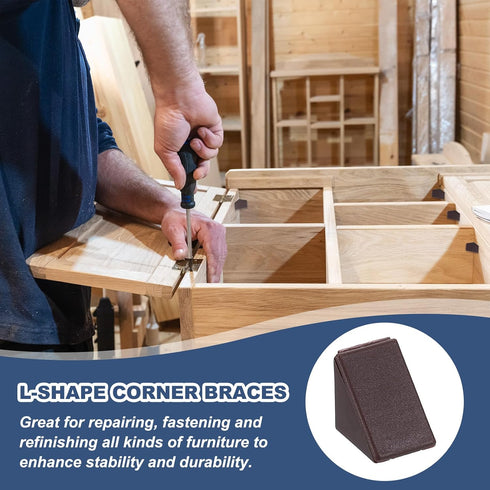0.8"x0.8"x0.7" 10 PATIKIL Plastic Corner Braces, Pcs L-Shape Shelf Support Corner Brace Nylon Right Angle Brackets
