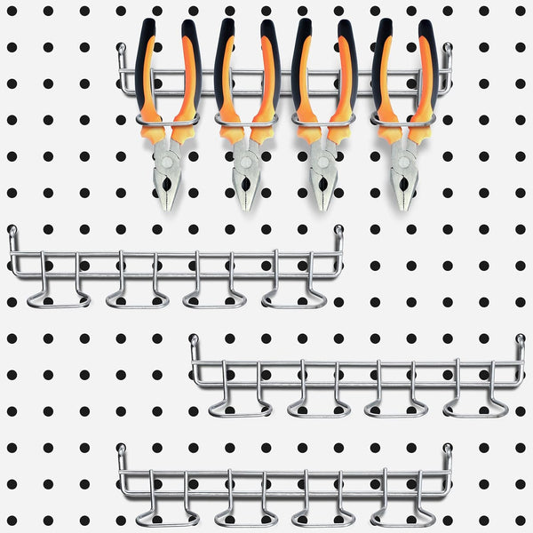 4 Pieces Pegboard Pliers Holders, Stainless Steel Hooks Accessories for Tool Organization in Shop Store