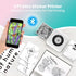 Mini Sticker Printer - Mini Printer Sticker Maker, Mini Thermal Sticker Printer Bluetooth CP1, No Require Track Data. Used for Note, List, Journal.