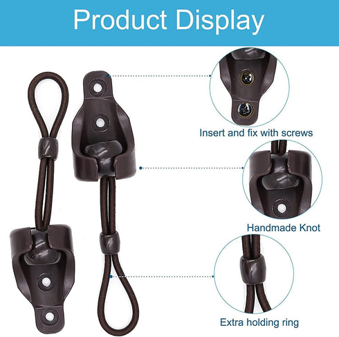 Lihopefe 5 Bungee kit Pieces with Pull Ring end Cover, General Replacement of Outdoor Roller Shutter Door/Indoor Roller