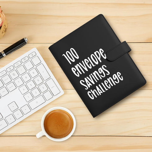 Money Saver Budget Binder Book with Pouches, 100 Envelope Challenge Binder with Numbers, A5 Money Budget Envelopes for