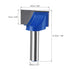 uxcell 25mm Dia 8mm Shank Bottom Cleaning Router Bit, 2 Flutes Carbide Tipped Cutter for Woodworking