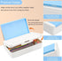 Pencil Box for Office Supplies Storage, Double Layer Large Capacity Organizer Box with Snap-tight Lid, Stackable (Pale