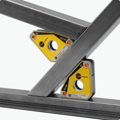 Mini Magnetic Squares, Size 2.3 x2 x.6 , Angles: 30 /60 , 45 , 90 , Light Duty (Twin Set)