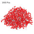 uxcell 2000 Pcs Insulated Ferrule Wire Connector, Electrical Crimp Terminal 22 AWG for Electrical Projects, Red