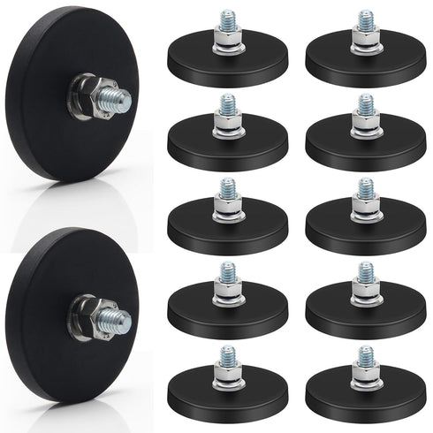 Winspeed M6 Rubber Coated Magnet 30LBS, 12 Pack Anti-Scratch Neodymium Magnet M6