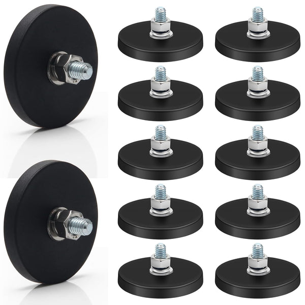 Winspeed M6 Rubber Coated Magnet 30LBS, 12 Pack Anti-Scratch Neodymium Magnet M6
