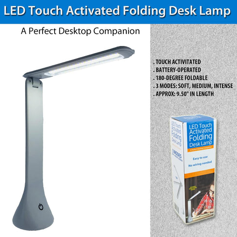 Bulk Buys LED Touch Activated Folding Desk Lamp