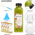 45pcs 16oz TOMNK Juice Bottles with Lids, Reusable Plastic Juice Bottles with Caps and Labels, Funnel, Brush Beverage