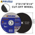 50-PK Cut Off Wheels 3 Inch, Quality Cutting Disc for Metal & Stainless Steel, General Purpose