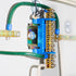 MECCANIXITY Brass Strip Terminal Grounding Bar Screw Block Barrier 4 Positions Blue for Electrical Distribution, Pack