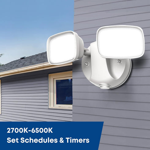 Smart WiFi Dual-Head LED Floodlight for Ultimate Control