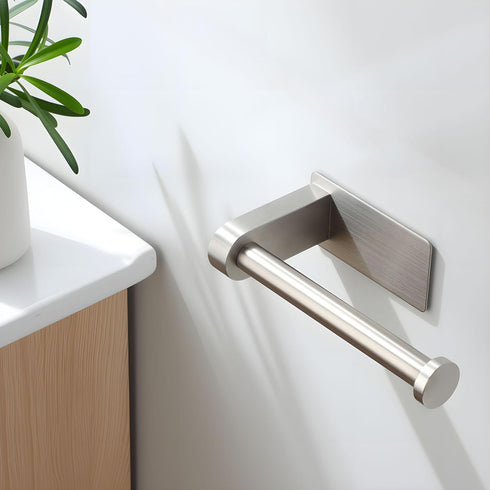 YIGII Self Adhesive Toilet Paper Holder, Bathroom Toilet Paper Holder Stand, Stainless Steel Brushed