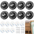 8 Pcs Mini Adhesive Caster Wheels, 3/4 inch Stainless Steel Small Casters for Kitchen Appliance, 55 LBS Capacity