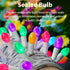 50 17FT BOHON Easter Lights String LED Multi Color Christmas Lights White Wire Pastel String Lights Plug in for Bedroom
