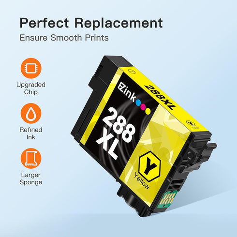 E-Z Ink Remanufactured Ink Cartridge Replacement for Epson 288XL (1 Cyan, 1 Magenta, 1 Yellow) for Expression Home