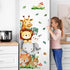 Yovkky Jungle Animals Wall Decals Stickers, Safari Giraffe Lion Elephant Fox Bunny Squirrel Bird Toddler Baby Nursery