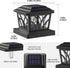 2 4x4 5x5 6x6 2 Pack SIEDiNLAR Solar Post Cap Lights Outdoor, Aluminum Glass Modes Fence Post Caps for Vinyl Wooden