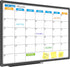 JILoffice Magnetic Dry Erase Calendar Whiteboard - Monthly 24 x 18 Inch, Black Aluminium Frame for Office & Home