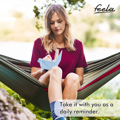 feela 6 Pack Pocket Small Notebooks, Mini Cute Memo Notepads, Hardcover College Ruled Journals with Pen Holder, 3.5”x