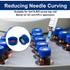 200PCS 2ml HPLC Autosampler Vial Caps, 9mm Blue 9-425 Ribbed Screw Caps with Red PTFE & White Silicone Liner, Pre-Slit.