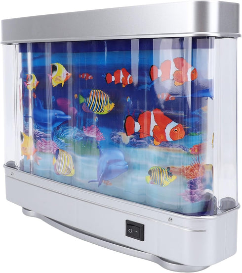 Artificial Aquarium Night Light with Moving Fish - Baby Toy for Bedroom & Office