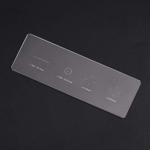 Microscope Slides Reticle Calibration Slide Ruler, Objective Micrometer Calibration Slide Glass Stage Micrometer
