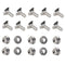 10pcs M5 x 10mm Hammer Head Bolt T Screw, 10pcs M5 Hexagon Flange Nuts Set for 2020 Series Standard 6mm T-Slot
