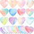 Teling 24 Pcs Valentine's Day Heart Shaped Sticky Notes, Cute Fun Memo Pads for Girls Women Lover