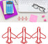 Office Paper Clips - Airplane Shaped for Scrapbooking, Plating Process, Red