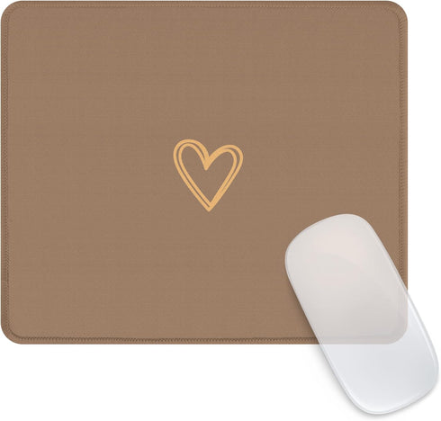 Seorsok Square Aesthetic Cute Heart Mouse Pad,Office Home Personalized Mouse Mat Design,Waterproof Funny