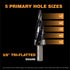M2 High Speed Steel Step Drill Bit, 1/4 to 3/4 Inch for Hole Drilling in Stainless Steel, Copper, Aluminum, Wood,