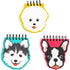 Paper Junkie Dog Lover's Hardcover Notebook Set, 3 Die Cut Spiral Notepads (5.5 x 4.5 Inches, 3 Pack)