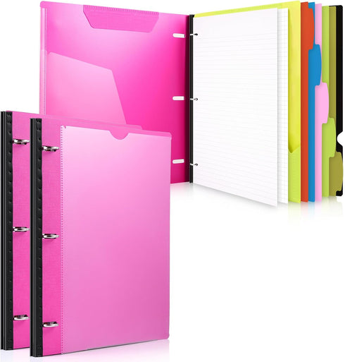 WOT I All-in-one Telescoping Binder Notebook 2PCS, Refillable 3 Ring Binder with Customized Cover, 60 Sheets Notepaper