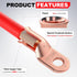 10 6 5/16" 6 AIRIC PCS UL Listed AWG - Battery Cable Lugs, Heat Shrink Ring Terminals End, Copper Cable Ends, Wiring